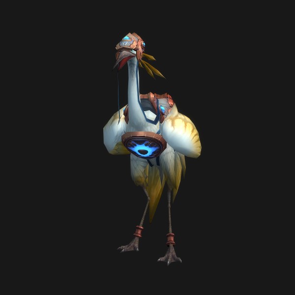 The Gilded Riding Crane mount
