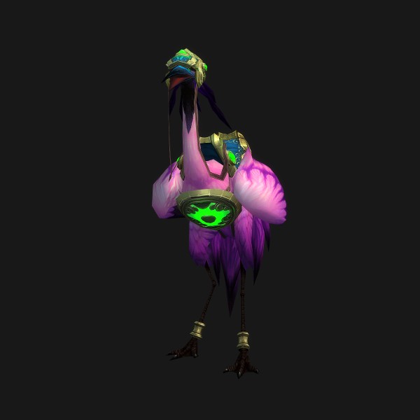 The Rose Riding Crane mount