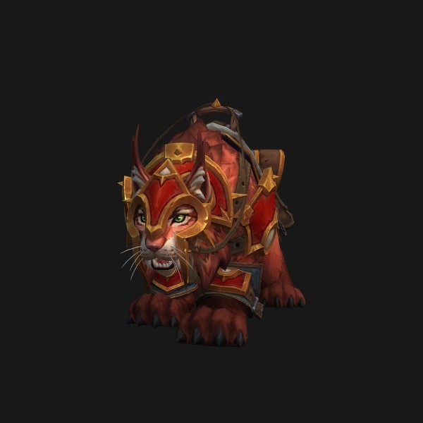 The Vermillion Imperial Lynx mount