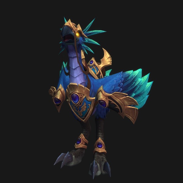 The Cerulean Hawkstrider mount