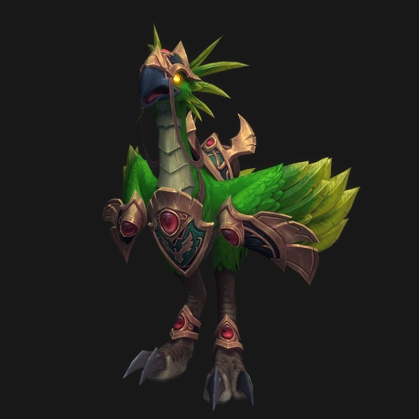The Emerald Hawkstrider mount