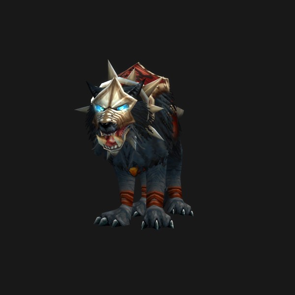 The Black War Wolf mount