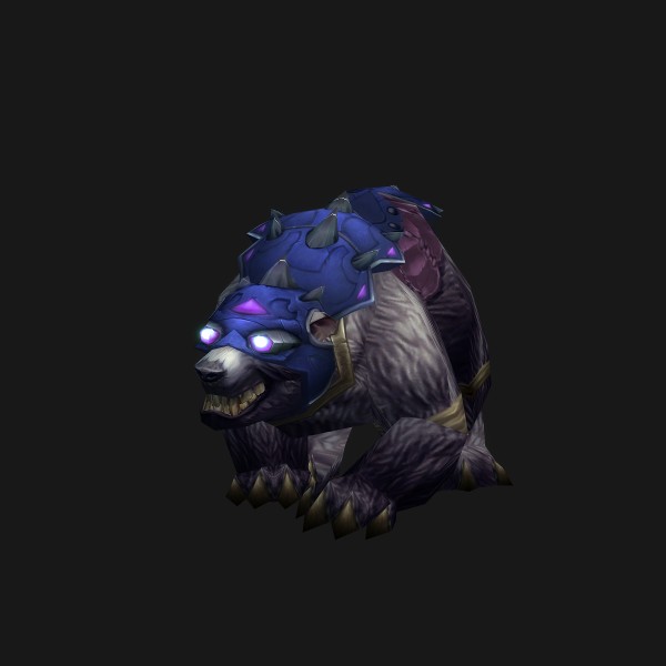 The Black War Bear mount