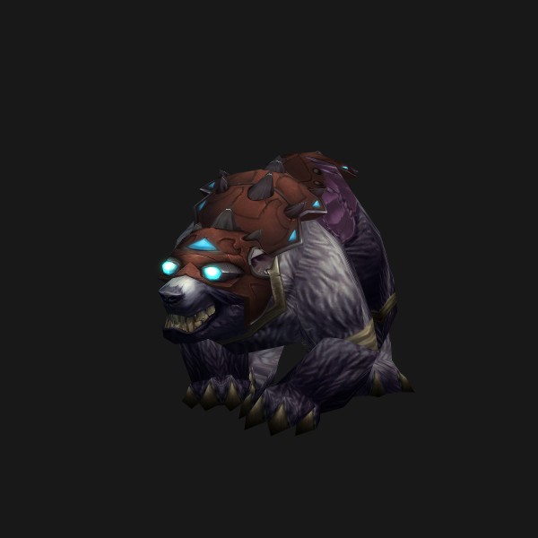 The Black War Bear mount