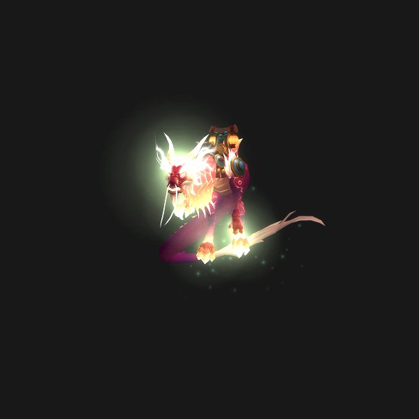 The Heavenly Crimson Cloud Serpent mount