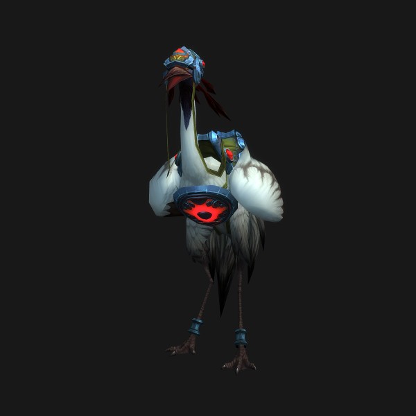 The Golden Riding Crane mount
