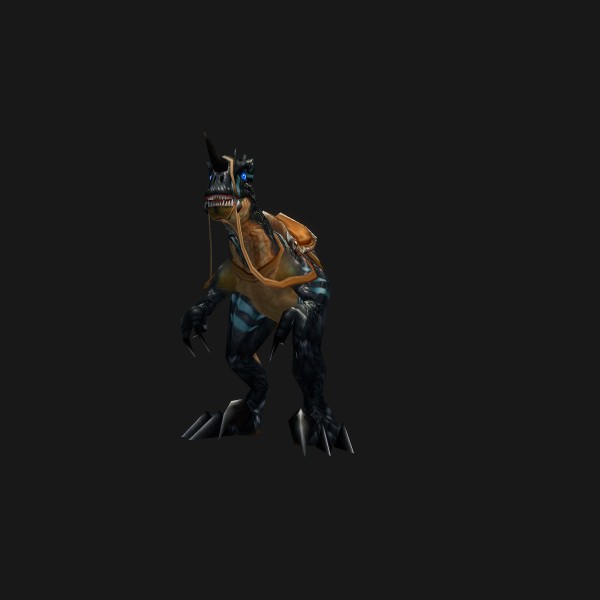 The Black Primal Raptor mount